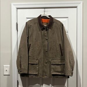 Vermont Barn Men’s Work Ware Olive Coat with Brown Accents Size XXL Outdoor